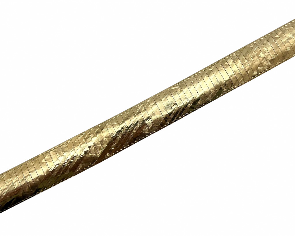 Omega Style Bracelet - Yellow Gold