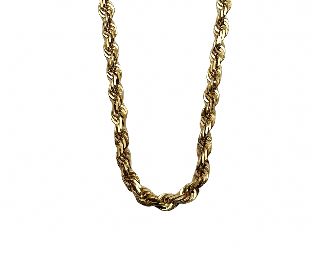 Solid Gold Rope Chain - Yellow Gold