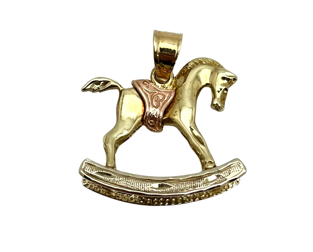 Rocking Horse Pendant - Two Tone
