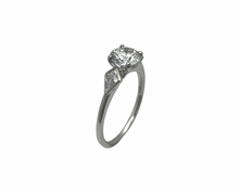 Load image into Gallery viewer, 1.04ct Diamond Ring with Kite Shaped Diamond Accents - White Gold
