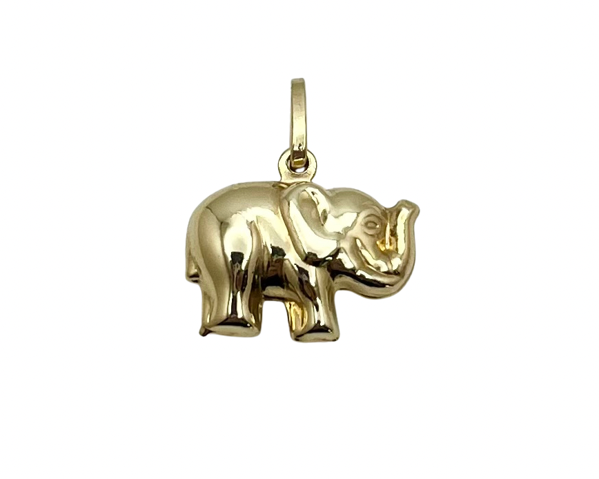 Elephant Pendant/Charm - Yellow Gold