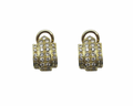 Pave Diamond Earrings - Yellow Gold