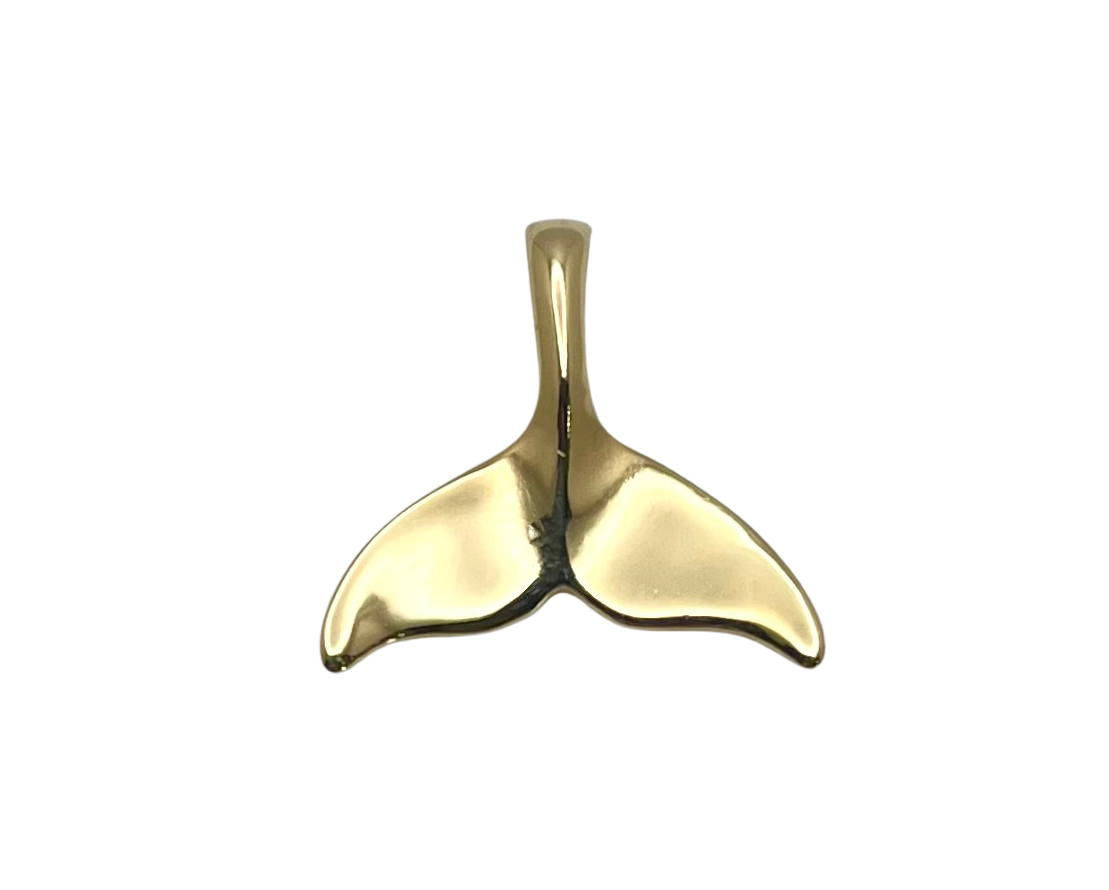 Whale Tail Pendant - Yellow Gold