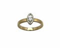 0.47ct Bezel set Marquise cut Diamond Ring - Two Tone