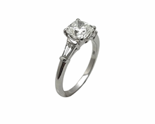 Load image into Gallery viewer, 1.50ct Cushion Cut Diamond Ring with Diamond Accented Shank - White Gold
