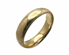 Load image into Gallery viewer, Floral Bangle Bracelet - Yellow Gold
