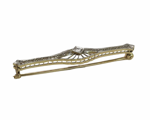Edwardian Diamond Brooch - Two Tone