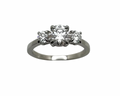 1.60ctw Three Diamond Ring - Platinum