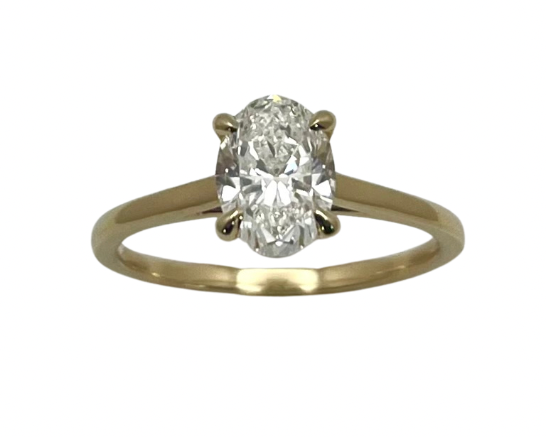 1.20ct Oval Cut Solitaire Ring - Yellow Gold