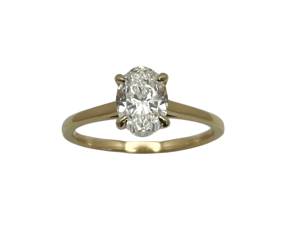 1.20ct Oval Cut Solitaire Ring - Yellow Gold