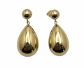 Pear Shaped Drop Earrings - Yellow Gold