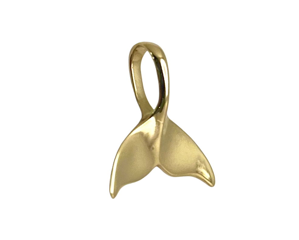 Whale Tail Pendant - Yellow Gold