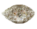 2.09ctw Estate Diamond Ring with Engraving - Platinum