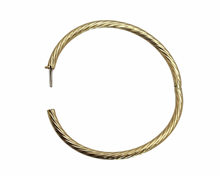 Load image into Gallery viewer, Oval Twist Design Bangle Bracelet - Yellow Gold
