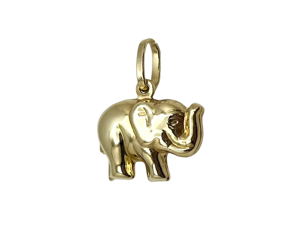 Elephant Pendant/Charm - Yellow Gold