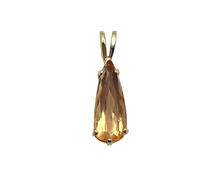 Load image into Gallery viewer, Pear Shaped Golden Topaz Pendant - Yellow Gold
