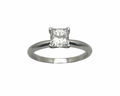 1.01ct Princess Cut Solitaire Ring - White Gold