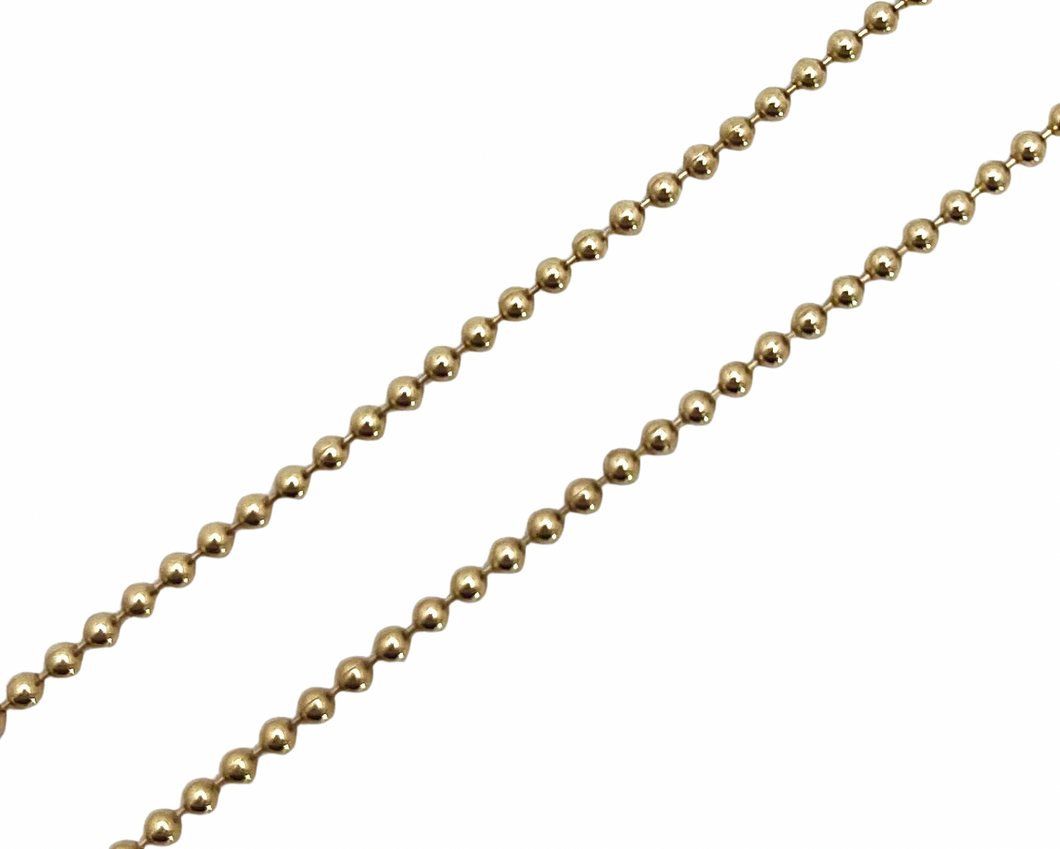 Bead Link Chain - Yellow Gold