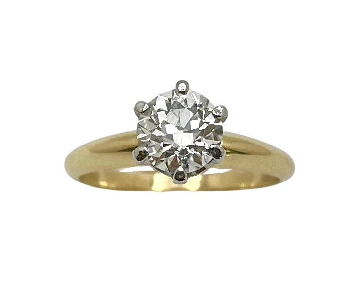 1.02ct Old European Cut Diamond Ring - Two Tone