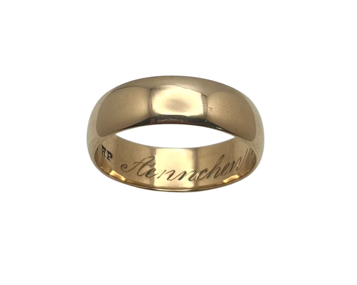 Victorian Era Engraved Band - Yellow Gold