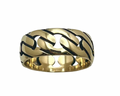 Curb Link Design Band - Yellow Gold