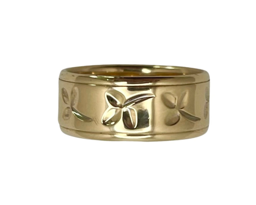 Floral Band - Yellow Gold
