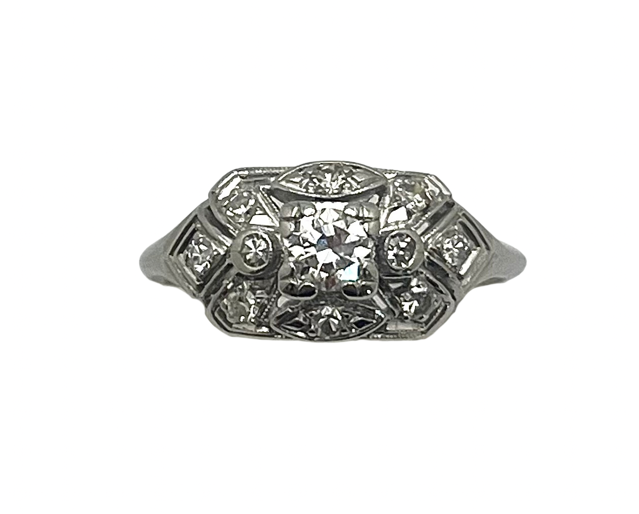 Art Deco Era Diamond Ring - Platinum