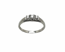 Load image into Gallery viewer, Diamond Ring with Three Diamonds - White Gold
