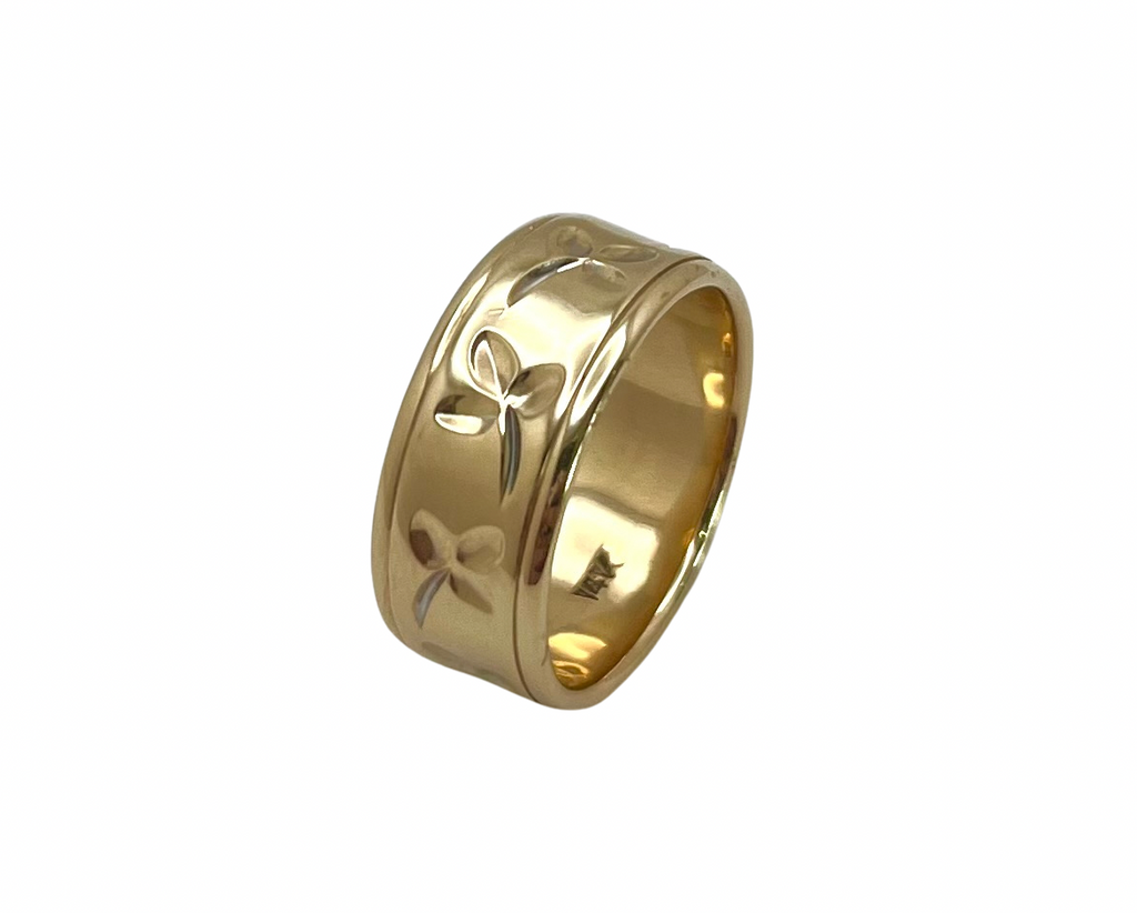 Floral Band - Yellow Gold