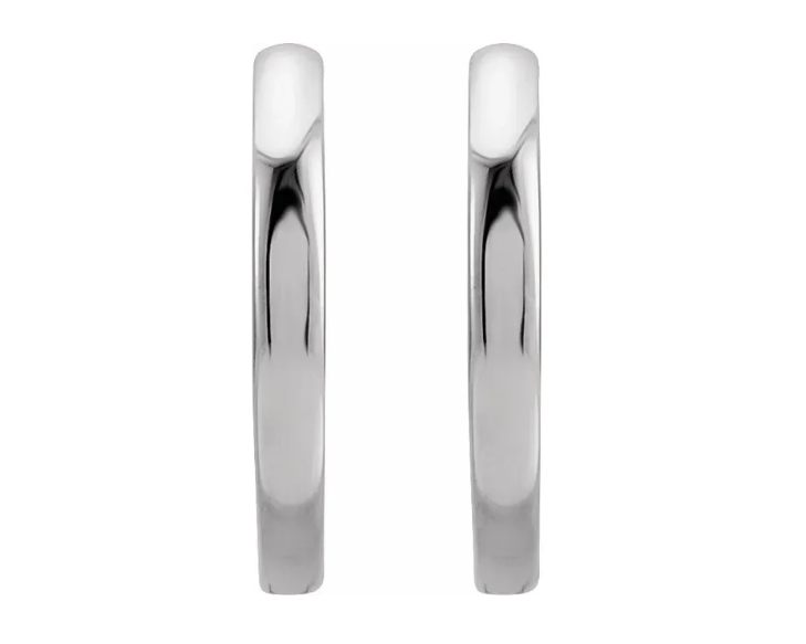 12.5 x 1.65mm Huggie Hoop - White Gold