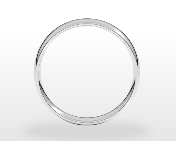 European Style Band 5mm - White Gold