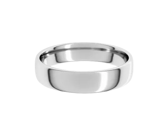 European Style Band 5mm - White Gold