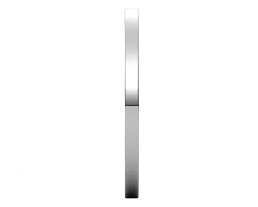 1.5mm Flat Profile Band - White Gold
