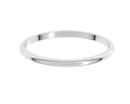1.5mm Half Round Band - White Gold