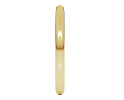 2mm Half Round Band - Yellow Gold