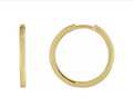 18.0 x 1.65mm Huggie Hoop Earrings - Yellow Gold
