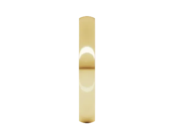 3mm Half Round Band - Yellow Gold