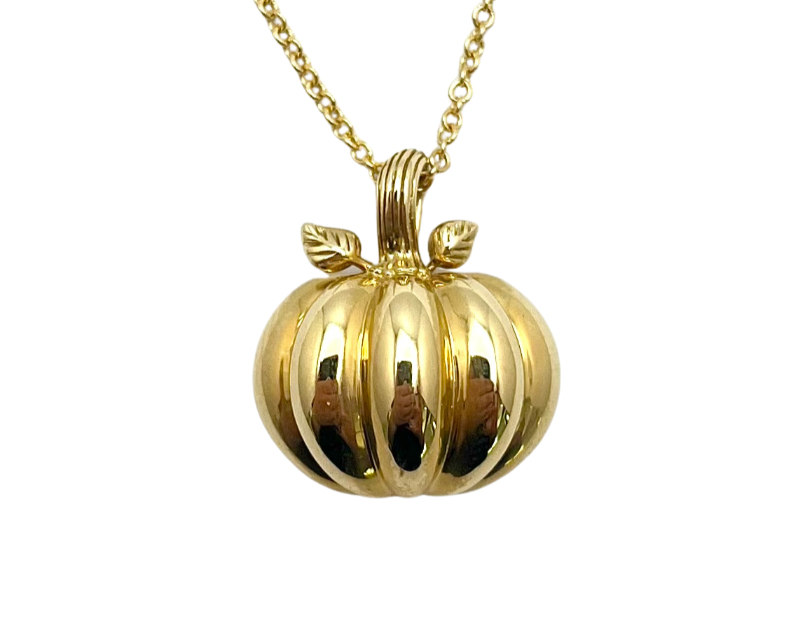 Pumpkin Pendant - Yellow Gold