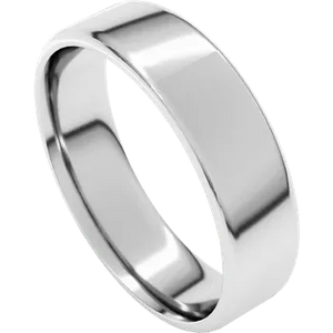 Comfort Fit Band 6mm - Platinum
