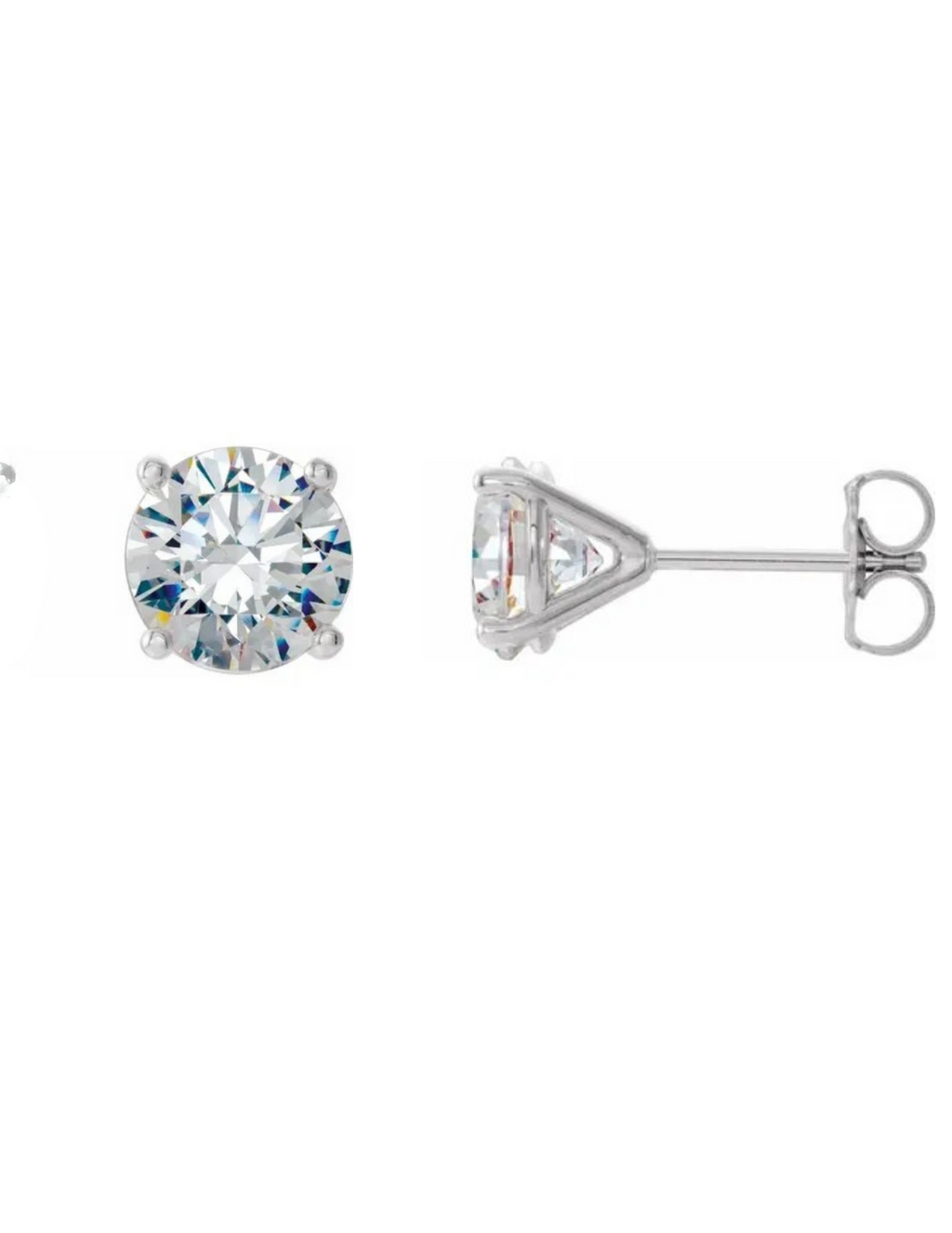 Diamond Stud Earrings 0.60ctw - White Gold