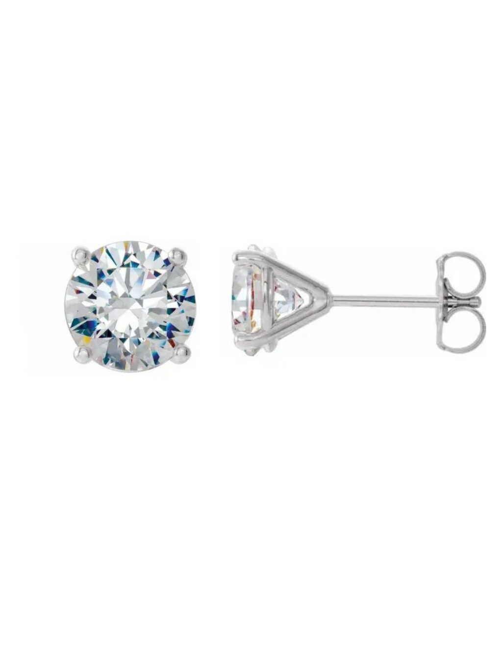 Diamond Stud Earrings 0.78ctw - White Gold