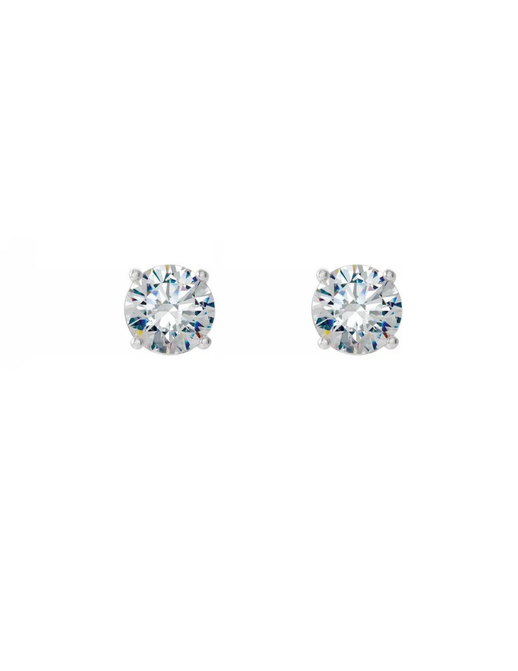 Diamond Stud Earrings 0.10ctw - White Gold