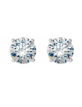 Load image into Gallery viewer, Diamond Stud Earrings 0.60ctw - White Gold
