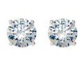 Lab Diamond Stud Earrings 1.55ctw - White Gold