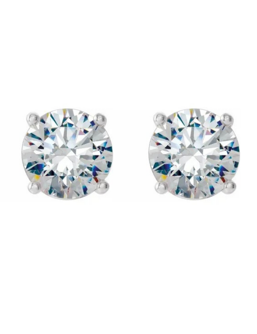 Diamond Stud Earrings 0.78ctw - White Gold