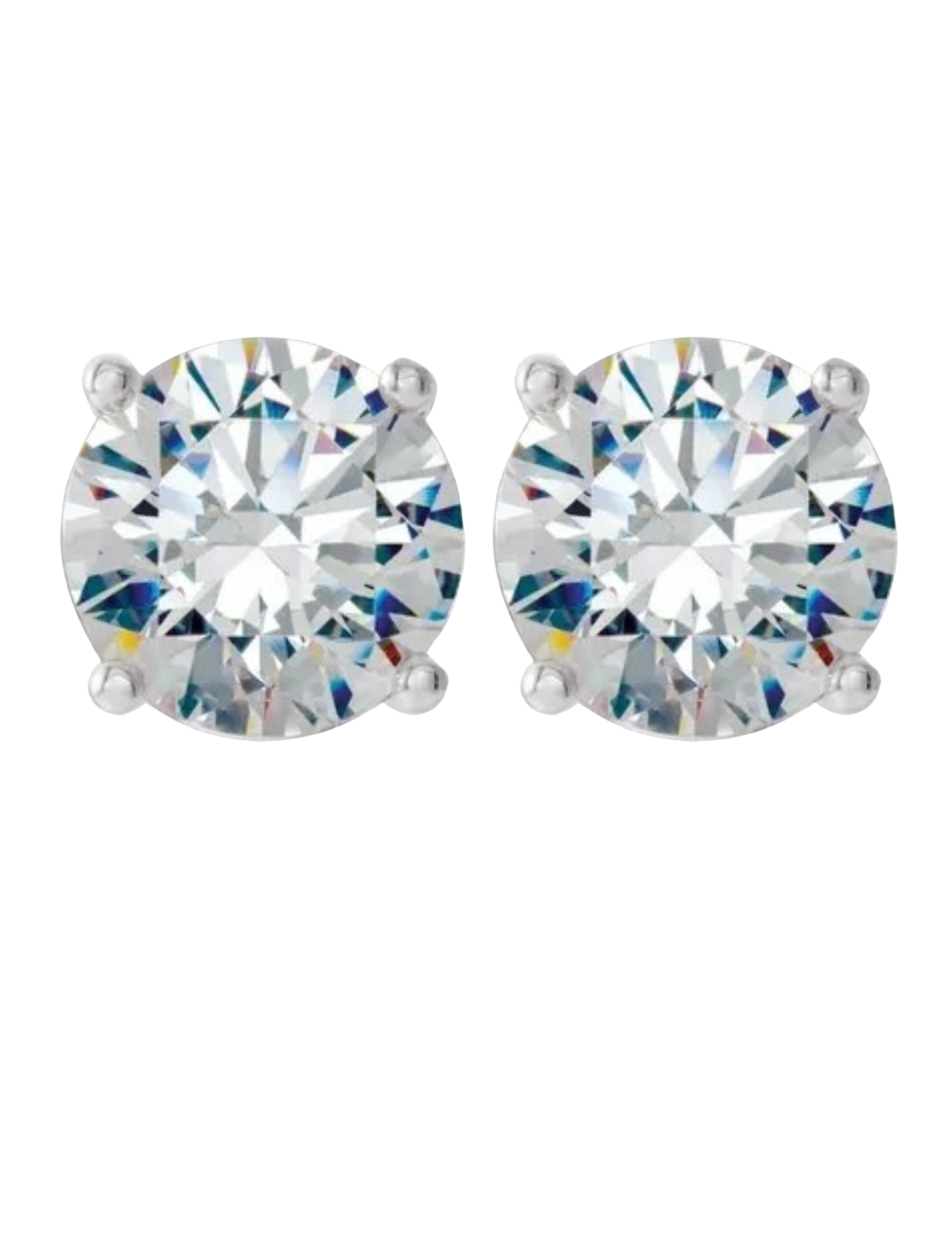 Lab Diamond Stud Earrings 2.08ctw - White Gold