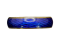 Blue Enamel Band - Yellow Gold
