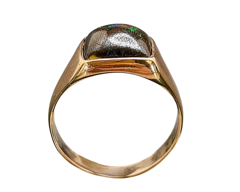 Australian Boulder Opal Ring - Rose Gold