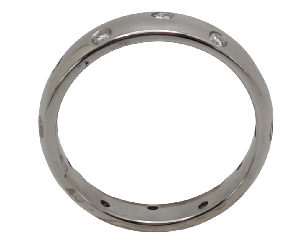 Flush Set Diamond Band 4.1mm - Platinum