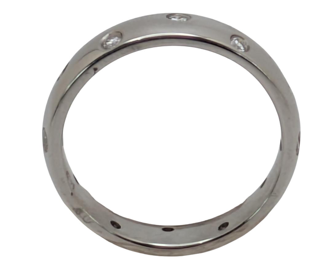 Flush Set Diamond Band 4.1mm - Platinum